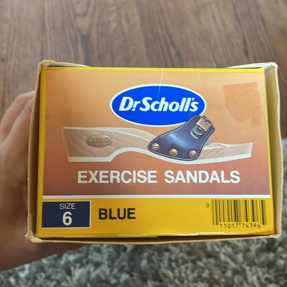 NWT 1970’s Vintage Dr. Scholl’s Exercise Sandals Blue Size 6 - Picture 7 of 9
